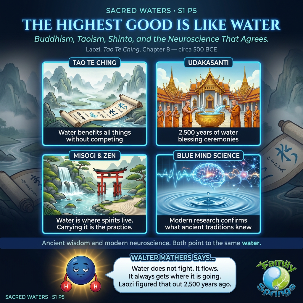 Sacred Waters S1P5 Buddhism and the Way of Water: What Laozi Knew That Neuroscience Just Confirmed